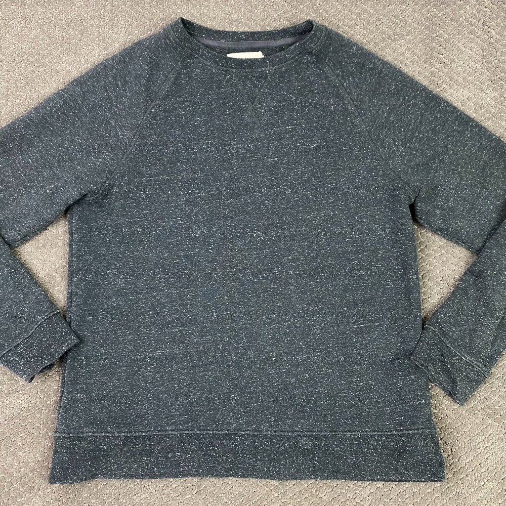 Taylor Stitch Sweater Raglan Sweatshirt Men's 42 Fits Medium Gray Speckled